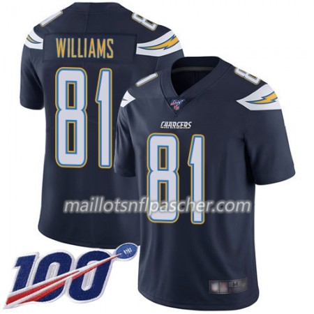 Maillot Los Angeles Chargers Mike Williams 81 Nike Navy Bleu 100th - Homme